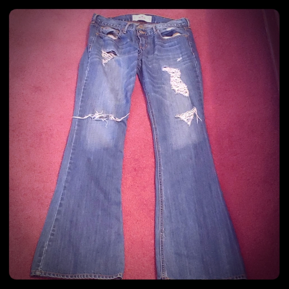 Hollister Cali Flare Distressed Jeand